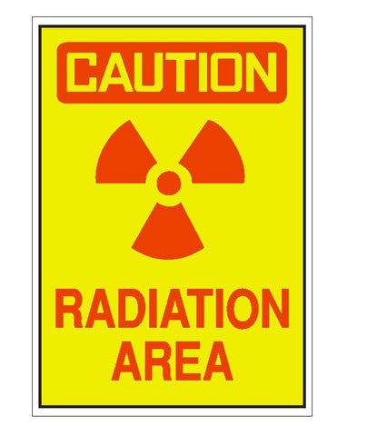 Caution Radiation Area Sticker OSHA Work Safety Business Sign Decal Label D2231 - Winter Park Products