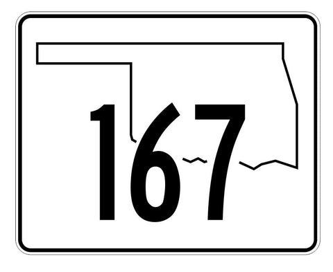 Oklahoma State Highway 167 Sticker Decal R5720 Highway Route Sign