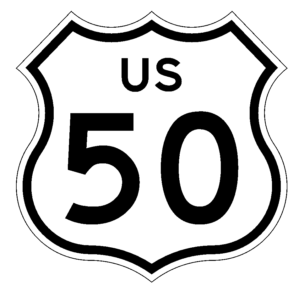 US Route 50 Sticker Decal R1032 Highway Sign Road Sign - Winter Park Products
