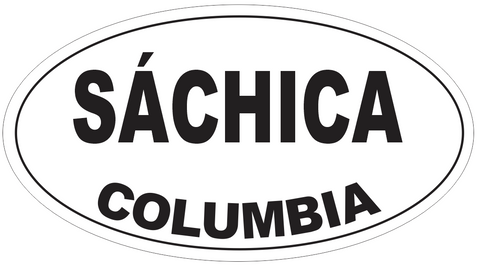 Sachica Columbia Oval Bumper Sticker or Helmet Sticker D4346