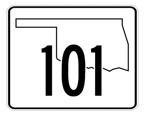 Oklahoma State Highway 101 Sticker Decal R5679 Highway Route Sign