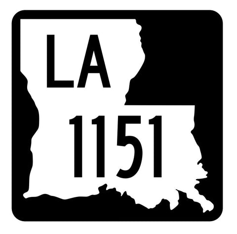 Louisiana State Highway 1151 Sticker Decal R6382 Highway Route Sign
