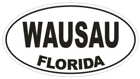 Wausau Florida Oval Bumper Sticker or Helmet Sticker D1355 Euro Oval - Winter Park Products