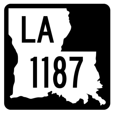 Louisiana State Highway 1187 Sticker Decal R6414 Highway Route Sign