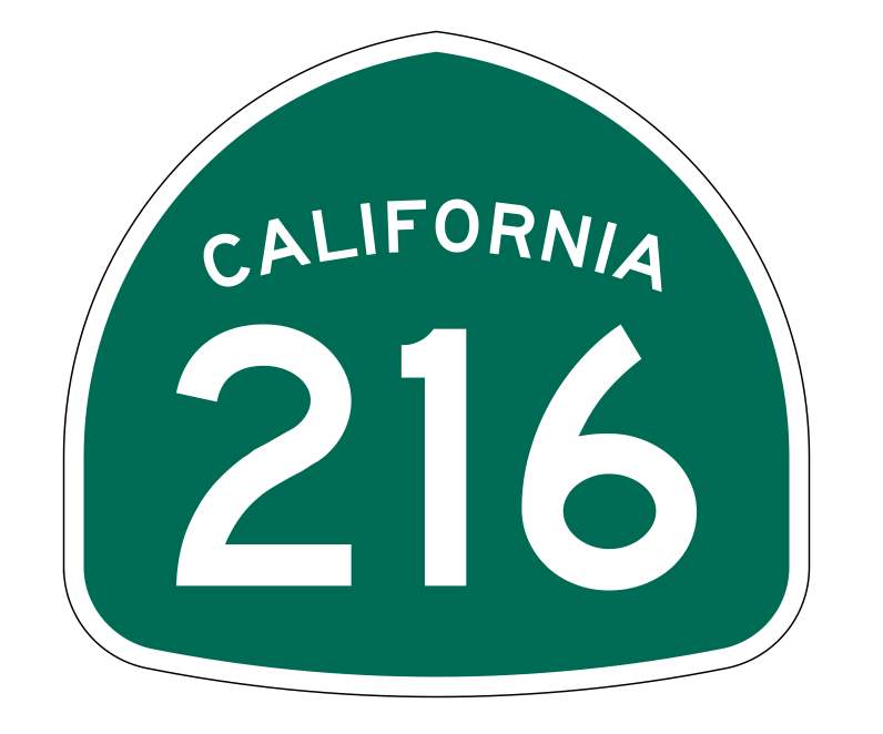 California State Route 216 Sticker Decal R1271 Highway Sign - Winter Park Products