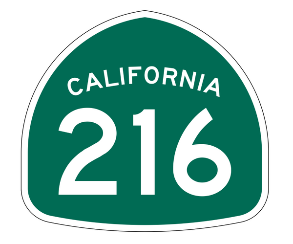 California State Route 216 Sticker Decal R1271 Highway Sign – Winter ...