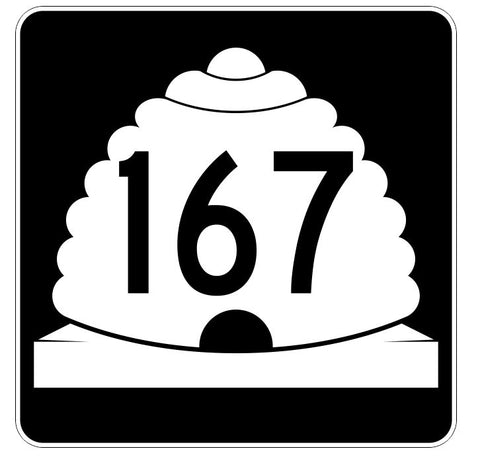 Utah State Highway 167 Sticker Decal R5487 Highway Route Sign