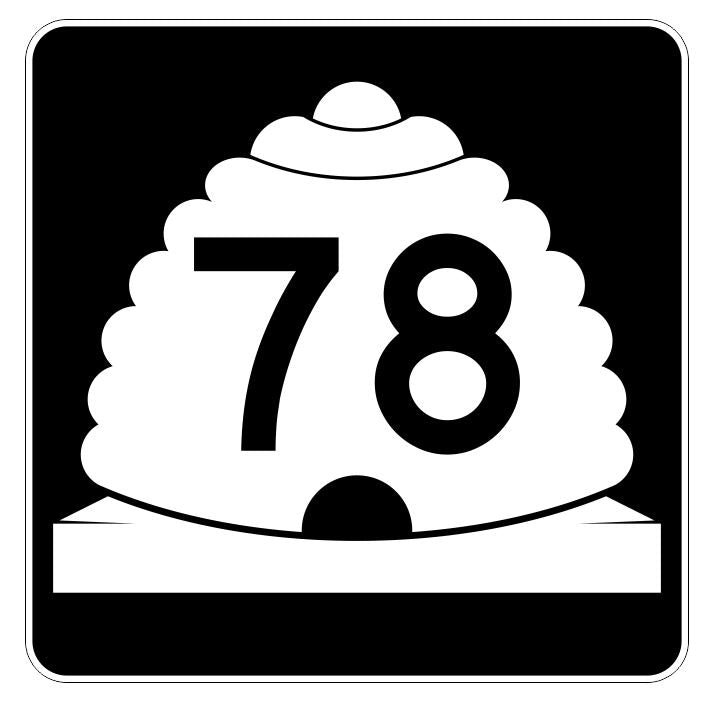 Utah State Highway 78 Sticker Decal R5412 Highway Route Sign