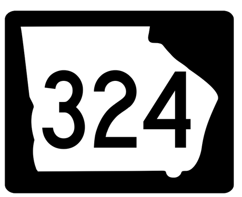 Georgia State Route 324 Sticker R3988 Highway Sign Road Sign Decal