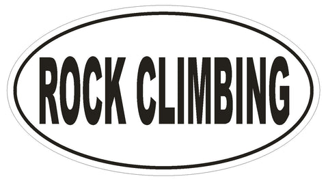 ROCK CLIMBING Oval Bumper Sticker or Helmet Sticker D1937 Euro Oval - Winter Park Products