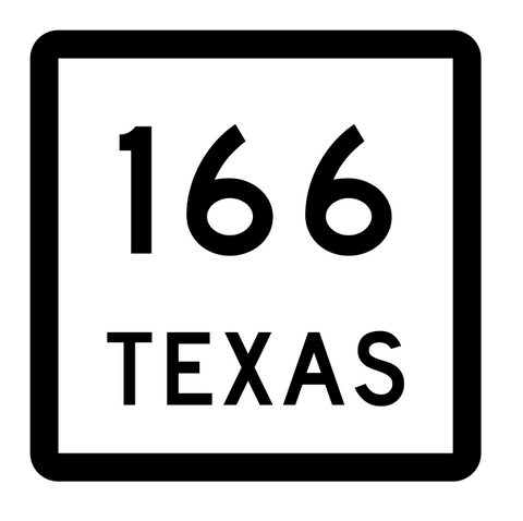 Texas State Highway 166 Sticker Decal R2464 Highway Sign - Winter Park Products