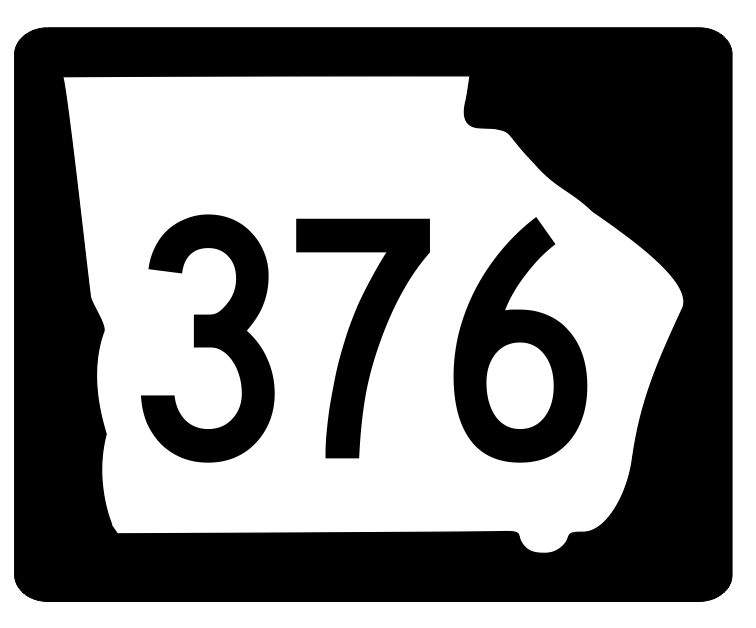 Georgia State Route 376 Sticker R4037 Highway Sign Road Sign Decal