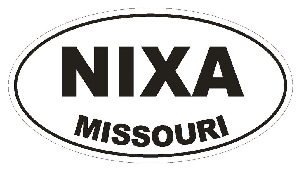 Nixa Missouri Oval Bumper Sticker or Helmet Sticker D1422 Euro Oval - Winter Park Products
