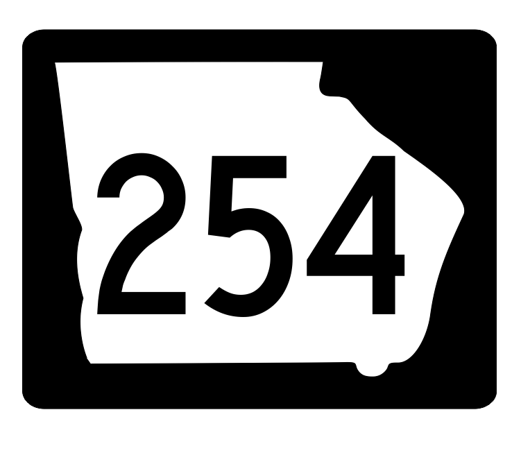 Georgia State Route 254 Sticker R3920 Highway Sign