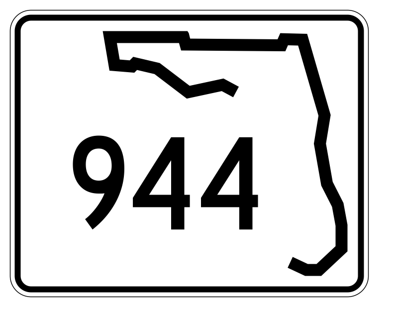Florida State Road 944 Sticker Decal R1754 Highway Sign - Winter Park Products