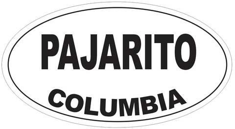 Pajarito Columbia Oval Bumper Sticker or Helmet Sticker D4337