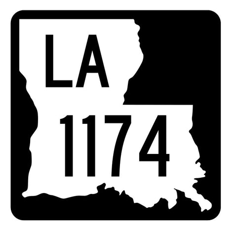Louisiana State Highway 1174 Sticker Decal R6401 Highway Route Sign
