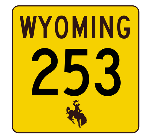 Wyoming Highway 253 Sticker R3485 Highway Sign