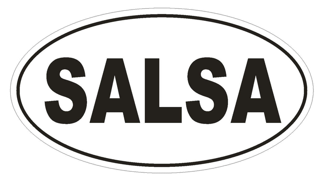 SALSA Oval Bumper Sticker or Helmet Sticker D1852 Euro Oval Dance - Winter Park Products