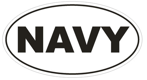NAVY Oval Bumper Sticker or Helmet Sticker D632 Euro Oval Military Armed Forces - Winter Park Products