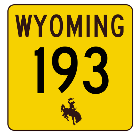 Wyoming Highway 193 Sticker R3453 Highway Sign