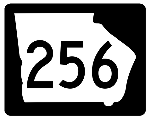 Georgia State Route 256 Sticker R3922 Highway Sign