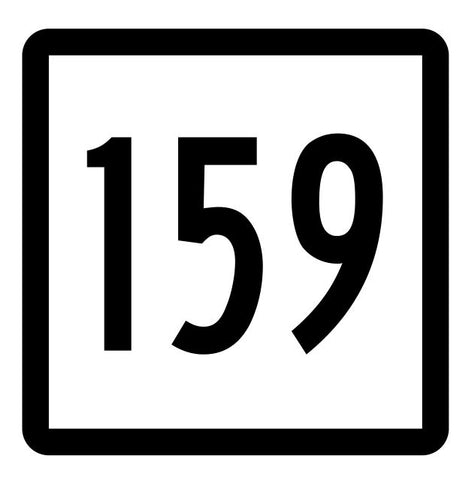 Connecticut State Highway 159 Sticker Decal R5170 Highway Route Sign