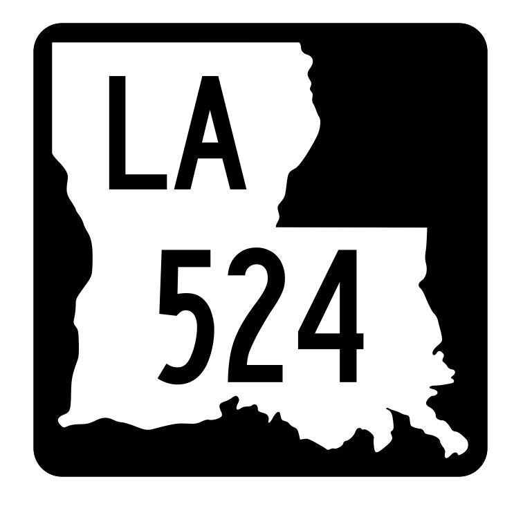 Louisiana State Highway 524 Sticker Decal R5988 Highway Route Sign