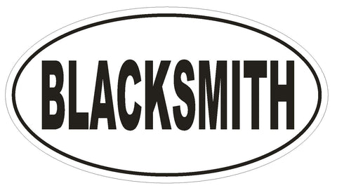 BLACKSMITH Oval Bumper Sticker or Helmet Sticker D1794 Euro Oval - Winter Park Products