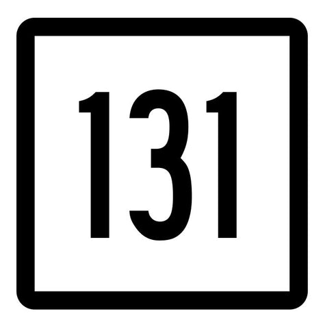 Connecticut State Highway 131 Sticker Decal R5147 Highway Route Sign