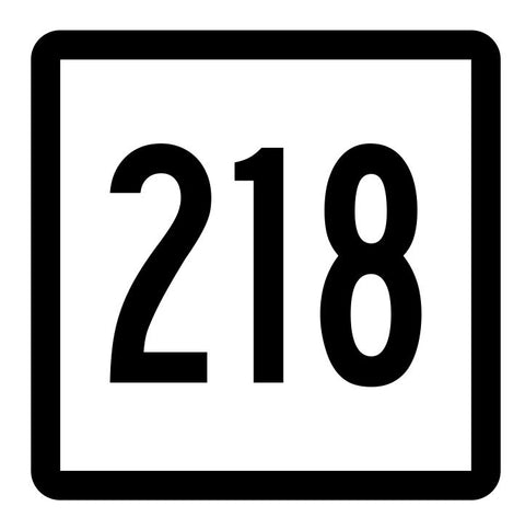 Connecticut State Route 218 Sticker Decal R5221 Highway Route Sign