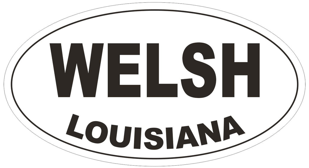 Welsh Louisiana Oval Bumper Sticker or Helmet Sticker D3881