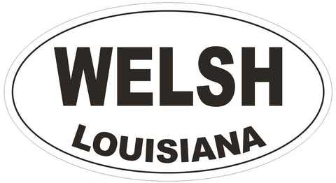 Welsh Louisiana Oval Bumper Sticker or Helmet Sticker D3881