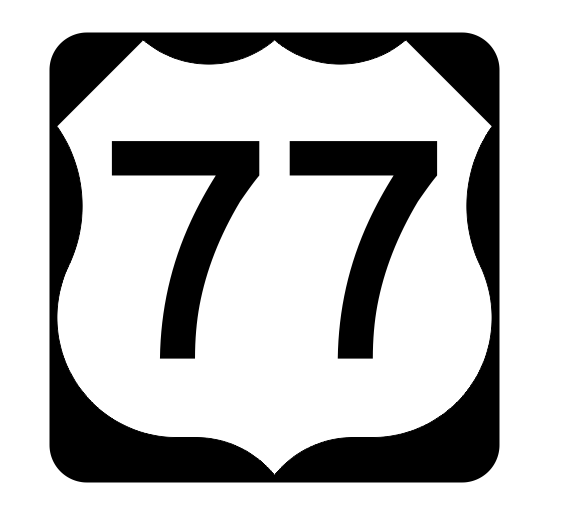 US Route 77 Sticker R1937 Highway Sign Road Sign - Winter Park Products