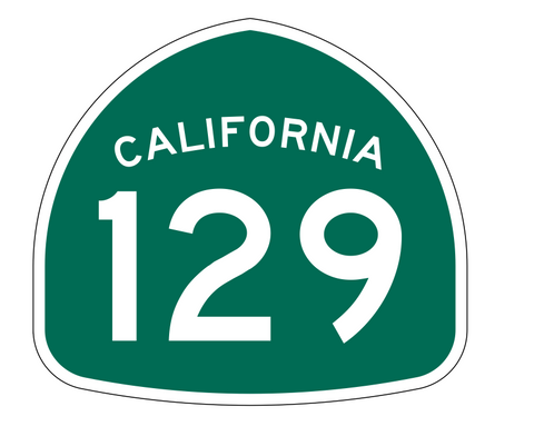 California State Route 129 Sticker Decal R1203 Highway Sign - Winter Park Products