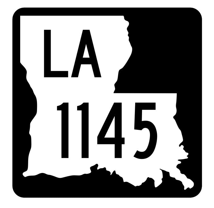 Louisiana State Highway 1145 Sticker Decal R6377 Highway Route Sign