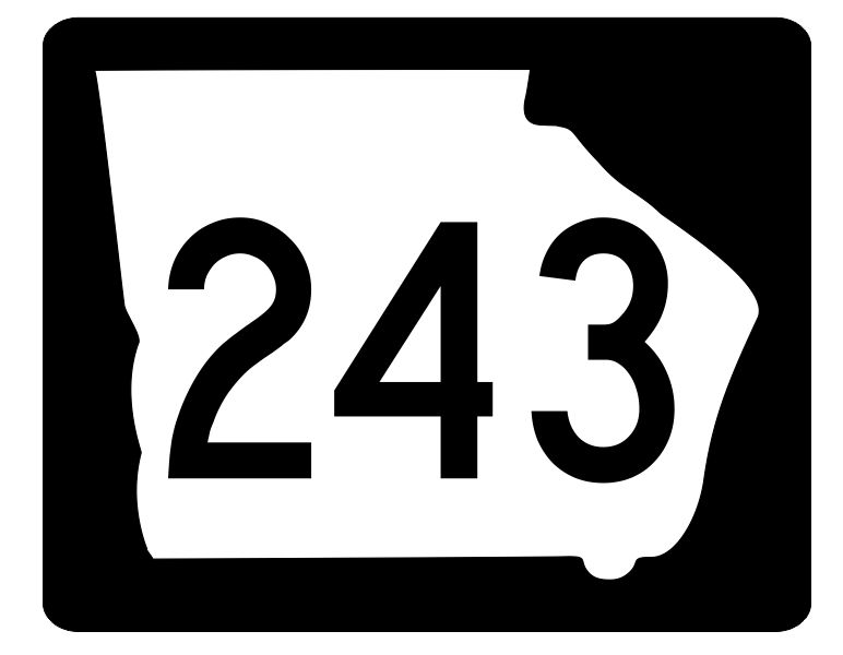 Georgia State Route 243 Sticker R3909 Highway Sign