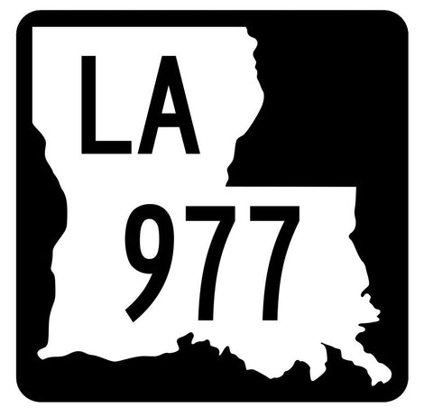 Louisiana State Highway 977 Sticker Decal R6239 Highway Route Sign