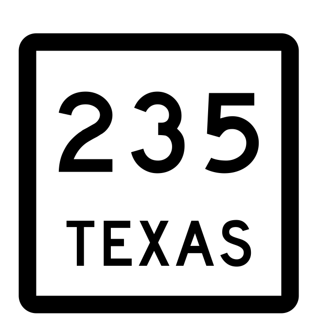 235 Texas Highway Sign