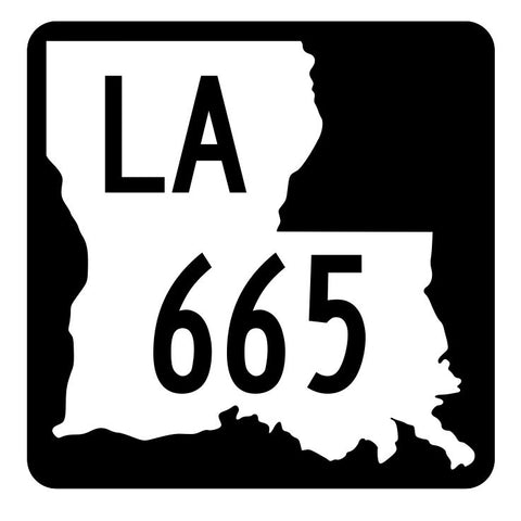 Louisiana State Highway 665 Sticker Decal R6051 Highway Route Sign