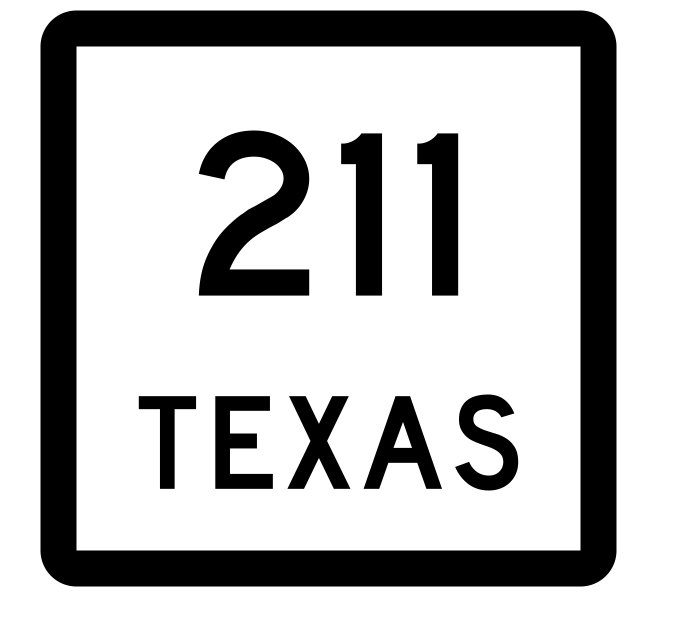 Texas State Highway 211 Sticker Decal R2508 Highway Sign