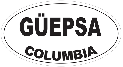 Guepsa Columbia Oval Bumper Sticker or Helmet Sticker D4674