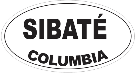 Sibate Columbia Oval Bumper Sticker or Helmet Sticker D4489