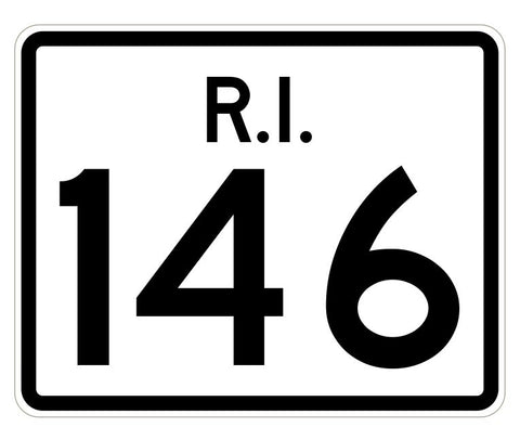 Rhode Island State Road 146 Sticker R4263 Highway Sign Road Sign Decal