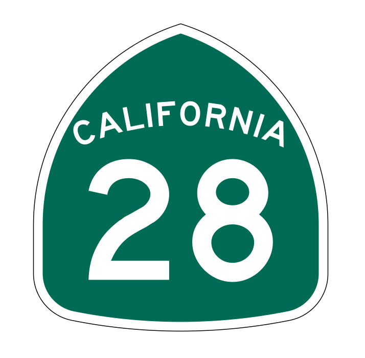 California State Route 28 Sticker Decal R1134 Highway Sign - Winter Park Products