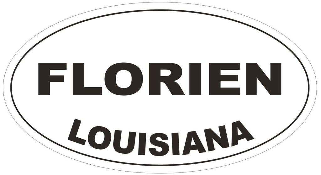 Florien Louisiana Oval Bumper Sticker or Helmet Sticker D3916