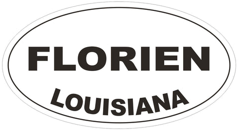Florien Louisiana Oval Bumper Sticker or Helmet Sticker D3916