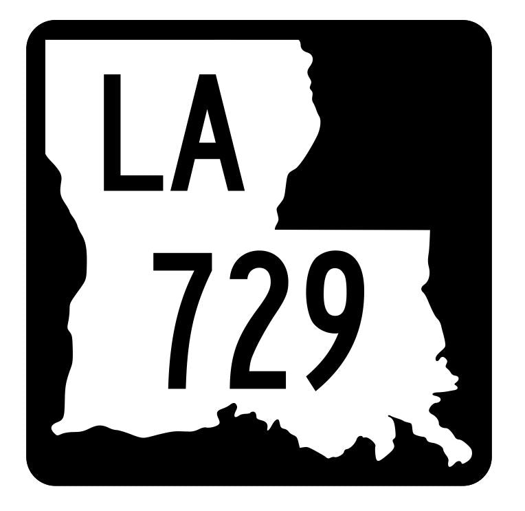 Louisiana State Highway 729 Sticker Decal R6066 Highway Route Sign