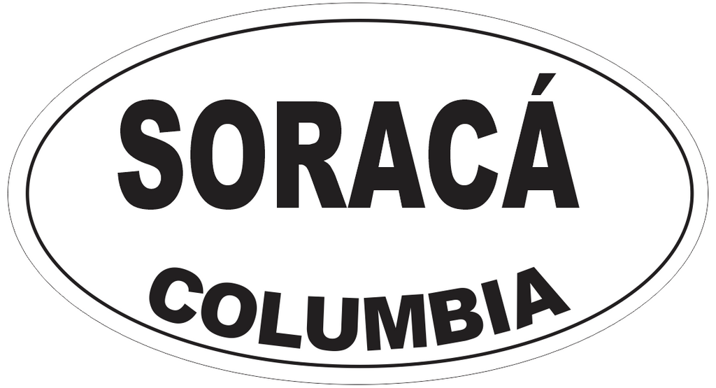 Soraca Columbia Oval Bumper Sticker or Helmet Sticker D4353