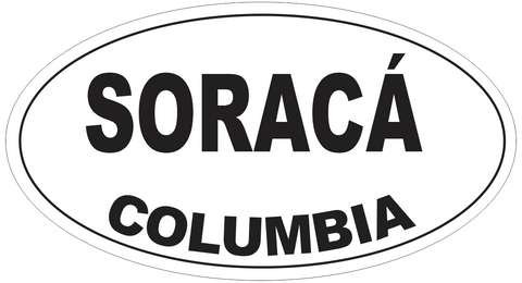 Soraca Columbia Oval Bumper Sticker or Helmet Sticker D4353